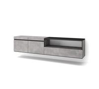 Mueble tv | televisión | muebles de salón, almacenaje | 200x45x35cm | para tv hasta 80" | colgado, suspendido | estilo moderno | cemento