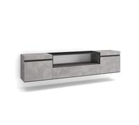 Mueble tv | televisión | muebles de salón, almacenaje | 200x45x35cm | para tv hasta 80" | colgado, suspendido | estilo moderno | cemento