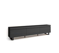 Mueble tv | televisión | muebles de salón, almacenaje | 240x57x35 cm | diseño industrial | estilo moderno | negro
