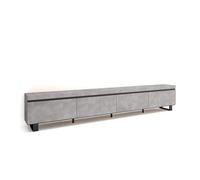 Mueble tv | televisión | muebles de salón, almacenaje | 320x57x35 cm | para tv gran formato | diseño industrial | estilo moderno | cemento