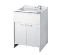 Mueble y lavadero de PVC color blanco 60x60 cm mod. Garden