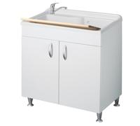 Mueble y lavadero45x50 cm color blanco mod. Eco