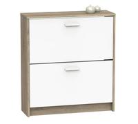 Mueble zapatero 2 puertas tibet roble cambrian y blanco 74 cm