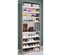 Mueble zapatero de madera XXL botas grandes mueble pasillo Lona 9 compartimentos Mueble zapatero de madera XXL botas grandes mueble pasillo Lona 9 compartimentos Gris