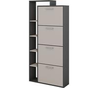 Mueble zapatero Vicco Orlando Antracita/gris 80 x 166.1 cm con 4 compartimentos, Model 53244