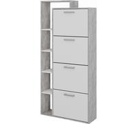 Mueble zapatero Vicco Orlando Blanco/hormigón 80 x 166.1 cm con 4 compartimentos, Model 53243