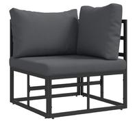 Muebles De Exterior Negro Y Antracita 71,5 X 71,5 X 71 Cm Metal Vidaxl