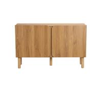 MUEBLES PITARCH | Aparador 120 con Patas de Madera 2 Puertas, Aparador Nórdico Japandi, 75×120×40 cm, Módulo de Salón, Moderno, Modelo Taiga