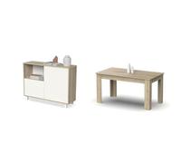 MUEBLES PITARCH Aparador Tibet, 82,5 x 112 x 33 cm (Alto x Ancho x Profundo) Mesa Fija, Cambrian, 77x140x80 cm