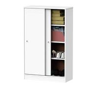 MUEBLES PITARCH Armario Bajo Auxiliar Tibet Color Blanco Soft 2 Puertas 2 Estantes Almacenaje Mueble 120x74x33 cm