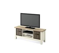 MUEBLES PITARCH Artik Biscuit Mueble TV, Aglomerado de partículas y melamina de Alta Densidad, Pino/Roble Cambrian, 51 x 130 x 41 cm