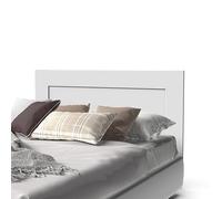 MUEBLES PITARCH-Cabecero Cama Doble de 150 Moderno, Blanco, 106x164x2,2cm, Dormitorio de Matrimonio, Vintage, Colección Aroa