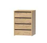 MUEBLES PITARCH Cajonera 4 Cajones, Cómoda Dormitorios, Despachos, Interior Armario, Roble Cambrian, 63,5x46x45cm (Alto x Ancho x Fondo)