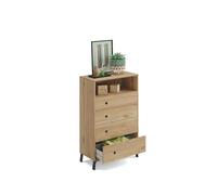 MUEBLES PITARCH Cómoda para Dormitorio Clim Industrial 75x120cm