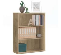 MUEBLES PITARCH | Librería de Oficina o Despacho Baja con Estantes, Estantería de Salón, Roble Gold, 99,5x75,5x33cm (Alto x Ancho x Fondo) Básica, Elegante y Resistente, Colección