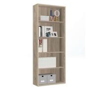 Muebles Pitarch | Librería de Oficina o Despacho con 4 Estantes, Librería de Salón, Roble Cambrian, 196,5x75,5x33cm (alto x ancho x fondo) Básica, Elegante y Resistente, Colección MUEBLES PITARCH