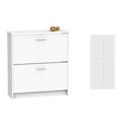 MUEBLES PITARCH Tibet Zapatero, Blanco, 82 x 74 x 25 cm Tibet Armario, Blanco, 180 x 79 x 52 cm