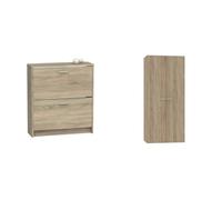 MUEBLES PITARCH Tibet Zapatero, Roble Cambrian, 82 x 74 x 25 cm Tibet Armario, Roble Cambrian, 180 x 79 x 52 cm