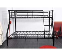 MUEBLIX.COM | Litera Jorge Medidas | Cama Matrimonio Inferior + Individual Superior | Metal Epoxy | Literas Matrimonio | Literas Juveniles