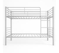 MUEBLIX.COM | Literas Juveniles 90x190 | Estructura de Metal | Literas Juveniles Baratas con Escalera | Litera Doble | Modelo Alberto