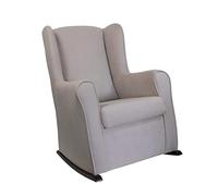 MUEBLIX.COM | Mecedora Oporto | Sillón de Lactancia | Mecedoras de Salón Modernas | Butaca de Lactancia | Tela Antimanchas | Mecedora para Dormitorio o Salon | Color Beige
