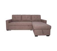 MUEBLIX.COM - Sofa 3 Plazas Chaiselongue Ojuel, Chaiselonge Intercambiable, Asientos y Respaldo Acolchados, Sofa Chaiselongue Cama con Arcon, Sofas de Salón Modernos, Color Beige