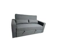 MUEBLIX.COM - Sofa Cama Almajano 2 Plazas, Sillón Cama, Cama Sofa, con Camas Extraíbles, Tejido Tela Antimanchas, Estructura Metálica y Madera, de Diseño, Color Gris
