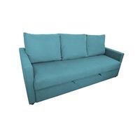 MUEBLIX.COM | Sofa Cama Gondola, 3 Plazas, Sillón Cama, Confortable y Diseño Moderno, Asientos de Espuma de Alta Densidad, Color Turquesa