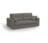 MUEBLIX.COM | Sofa Cama Italiano BOLONIA | Sofas de Salón Modernos | Asientos y Respaldo Espuma | Sofa Tapizado en Tela y Armazon de Madera de Pino | Color Antracita