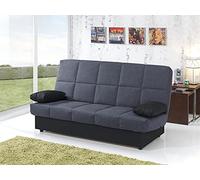 MUEBLIX.COM | Sofa Cama Martina | Sillón Cama | Cama Sofá | Asientos y Respaldo Espuma | Sofa Clic Clac | Estructura Tablero de Particulas | Color Antracita