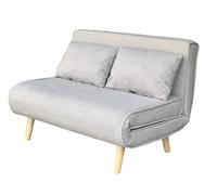 MUEBLIX.COM - Sofa Cama Ocenilla 2 Plazas, Sofa Cama Estilo Futón, Tela, Sillón Cama, Cama Sofa, 3 Posiciones (Sentado, Relax y Cama), Apertura Clic-Clac, Sofa de Diseño, Color Gris