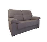 MUEBLIX.COM | Sofa Marcos, 2 Plazas, Diseño para Salón Moderno, Confortable, Armazón de Pino Gallego, Asientos de Goma Espuma, Moka