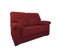 MUEBLIX.COM | Sofa Marcos, 2 Plazas, Diseño para Salón Moderno, Confortable, Armazón de Pino Gallego, Asientos de Goma Espuma, Rojo