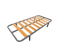 MUEBLIX.COM | Somier Eco para Cama 105 x 190 cm | Somier con 4 Patas | Láminas Madera de Chopo de 10 cm y Estructura de Tubos de Acero | Útil para Camas Nido o Camas Individuales