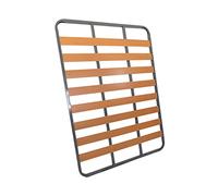 MUEBLIX.COM | Somier Eco para Cama 135 x 190 cm | Somier Sin Patas | Láminas Madera de Chopo de 10 cm y Estructura de Tubos de Acero | Útil para Camas Nido o Camas Individuales