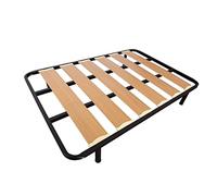 MUEBLIX.COM | Somier Lama Ancha para Cama 135 x 190 cm | Somier con 4 Patas | Láminas Madera de Chopo de 17 cm y Estructura de Tubos de Acero | Útil para Camas Matrimonio