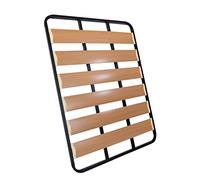 MUEBLIX.COM | Somier Lama Ancha para Cama 150 x 190 cm | Somier Sin Patas | Láminas Madera de Chopo de 17 cm y Estructura de Tubos de Acero | Útil para Camas Matrimonio