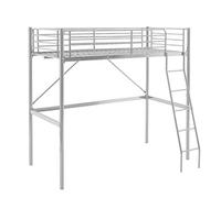 MUEBLIX | Literas Juveniles 90x190 | Estructura de Metal | Literas Juveniles Baratas con Escalera | Ideal para Loft para Escritorio Debajo | Modelo Pedro