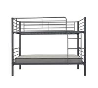 MUEBLIX | Literas Juveniles 90x190 | Estructura de Metal | Literas Juveniles Baratas con Escalera | Litera Doble | Modelo Alberto