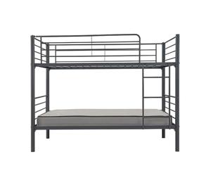 MUEBLIX | Literas Juveniles 90x190 | Estructura de Metal | Literas Juveniles Baratas con Escalera | Litera Doble | Modelo Alberto