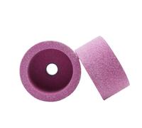 Muela abrasiva de banco de cerámica, disco abrasivo en forma de cuenco de corindón for eliminación de Material duradero, 1 ud.(Red,75x40x20x80mm)