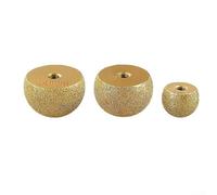 Muela abrasiva de diamante de cabeza de hongo de 10 mm de diámetro para vidrio de piedra para pulir y dar forma a bordes de azulejos con amoladora angular o taladro, disco abrasivo soldado dorado para