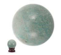 MUELODSIC Bola de Cristal de Amazonita Natural Pulida 3,5-4 Cm para Decoración Feng Shui del Hogar, Esfera Decorativa para Sala, Oficina y Colección de Piedras Naturales