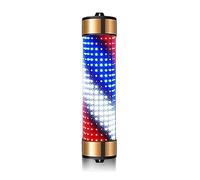 Muestra al aire libre del montaje en pared del soporte de la luz del poste del barbero del led giratorio con control remoto IP65 Impermeable Salón Tienda Decoración brillante Pantalla eficiente energé