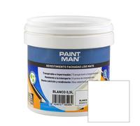Muestra revestimiento fachadas liso mate blanco paintman 0,5l