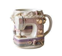 Mug Cup - 330ml Ceramic Cute Sewing Machine Theme Cups | Portable Catering Coffee Dinnerware | For Tea Kitchen Home House Table Desk Living Room Indoor Outdoor Woman Man Sewing Lover Gift Ceramic 11oz