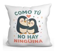MUGFFINS cojín Mujer Gracioso con Relleno | Regalo Novia Divertido con Frase como tú no Hay ningüina en Español | Aniversario, romántico, Amor, capibaras, Esposa | Regalos San Valentín | Pareja v2