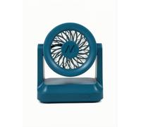 Muitomas Ventilador de Escritorio Recargable USB-C, Mini Ventilador de Mesa Silencioso, Ventilador USB-C Compacto con Batería, Ideal para Oficina, Casa y Estudio, Azul Petróleo