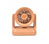 Muitomas Ventilador de Escritorio Recargable USB-C, Mini Ventilador de Mesa Silencioso, Ventilador USB-C Compacto con Batería, Ideal para Oficina, Casa y Estudio, Peach Fuzz