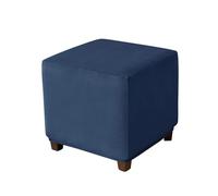 Muiuou Funda de Terciopelo Elástica para Pouf Cuadrado, Cubierta Lavable con Base Antideslizante y Borde Elástico, Protector para Reposapiés y Taburetes Ottomán (Estilo 9,Pequeño)
